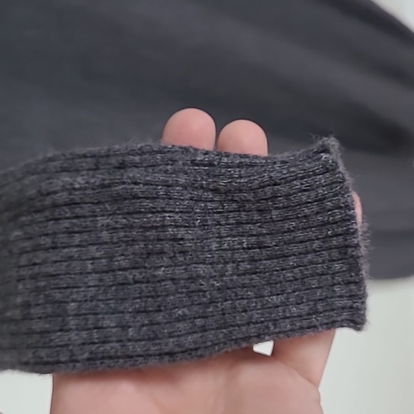 Joseph  Tricot Charcoal Long Sleeve Wool Dress Size M - Picture 3 of 9